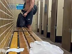 Gay amateur's public toilet tryst with security guard
