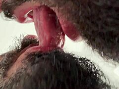 Bearded man spits on twink
