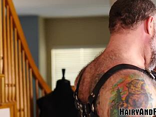 Tattooed ass for gay sex lovers