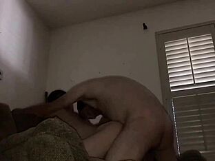 Gay couple rides bareback at home