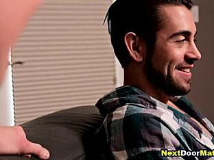 Jock and stepbrother in threesome action