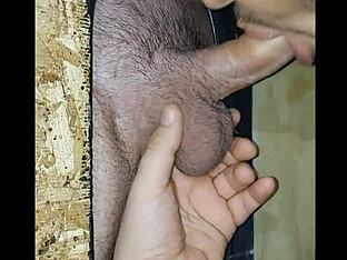 Bisexual men in bareback anal action