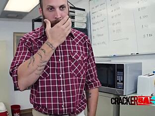 Thick-haired stud in gay anal action