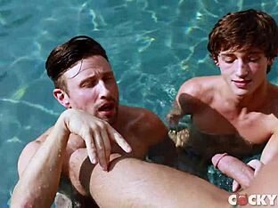 Gay hunk Dallas Preston receives a steamy blow job on the biggest cock