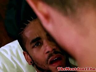 Inked stud gets his ass stretched