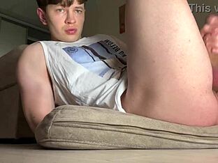 Hunky twink's big cock satisfaction