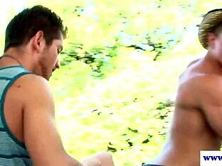 Gay jock's rough anal penetration