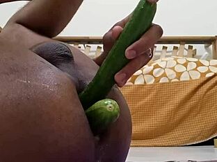 Anal toys and bareback sex