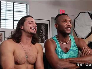 Interracial couple enjoys anal pleasure