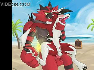 Gay furries in forest sex acts