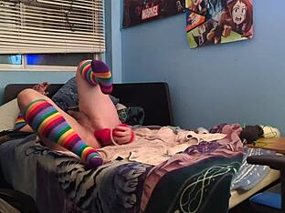 Gay man enjoys anal play