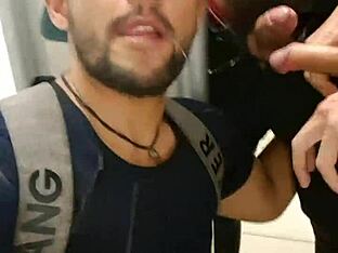 Gay Twink in Public Restroom