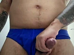 Solo man enjoys anal play