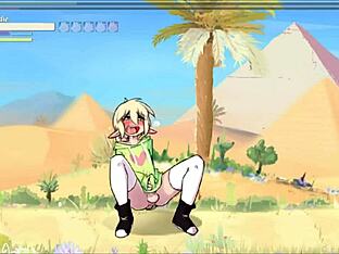 In HD femboy hentai game, the poor elf boy gets fucked by a group of big cock monsters