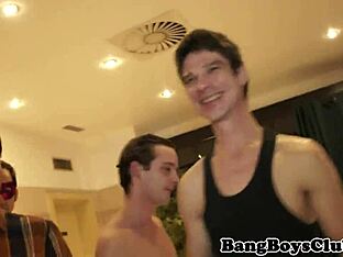 Twink jerk off welcomes two more naked cocksucking Euro studs and an all male rectal and oral fucking and sucking session