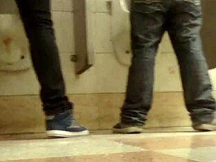 Young males naked in two stalls