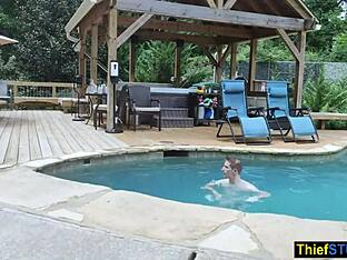 Convict assaulted at pool party