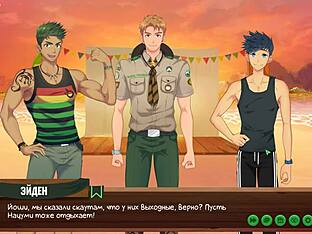 Russian twink's gay camping adventure