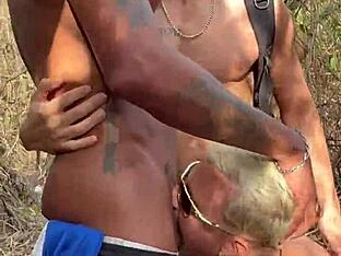 Raunchy sex that involves full bareback sex outdoors and such stars plus good-looking young men