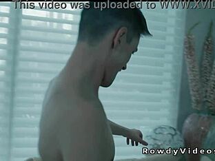 Deep throat twink's bareback anal skills