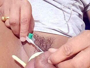 Saline injection playtime with Myanmar twink
