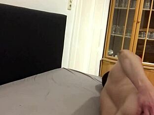 Violet dildo for buttlite gay boy