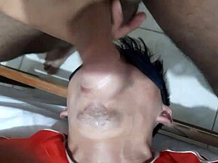 Gay twink gets a handjob