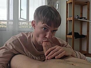 Gay boy's snug hole drilled hard