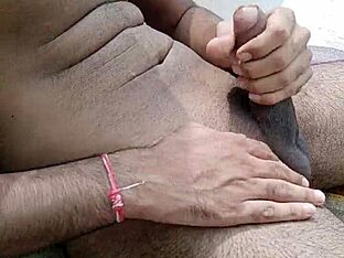 Young Indian boy enjoys outdoor cock fun
