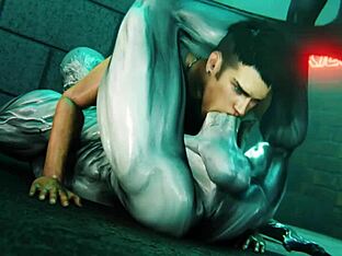 3D animated gay porn action