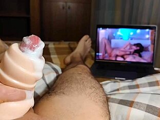 Lots of cum and lube with my new toy makes me cum multiple times