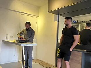 Rich man's house painter gets fucked on camera - video