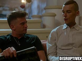 Stepbrothers' boyfriend in gay threesome action