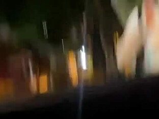 Latino teen gets a money shot in a public car