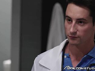 Intense spitroast with hung doctors