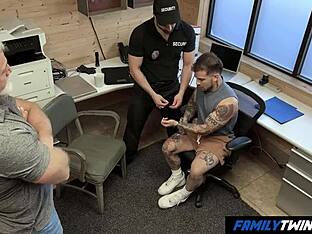 Twink gets dominated by authority figures