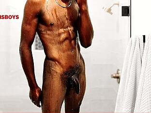 Straight black boy gets a shower at his gay friend’s house