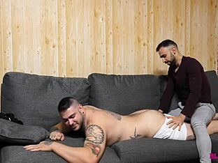 Gay scene with a massage