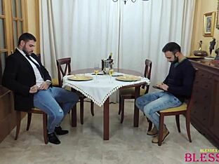 Straight buddies try gay fun