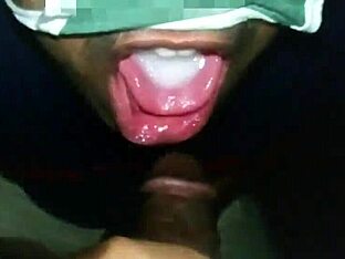 Black guy swallows cum from friend