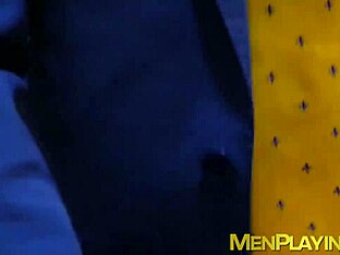 Young and hung businessmen drink champagne before engaging in rough anal sex and sloppy blow jobs