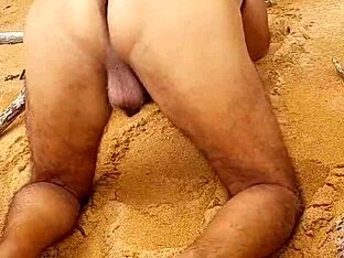 Shemale flaunts her assets outdoors