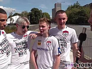 British gang bang with rough sex
