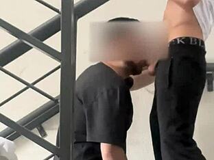 Amateur twink gets cock worship