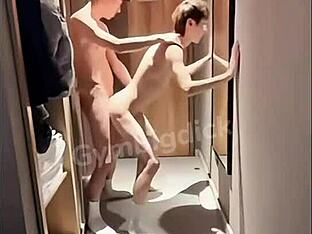 Asian gay couple tries new positions