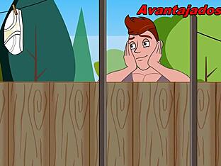 Gay Cartoon: Neighbor's Secret Life