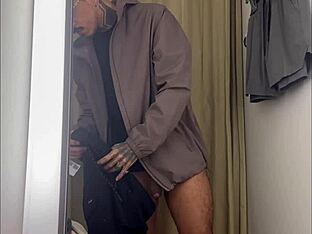 Steamy gay shower scene in mall