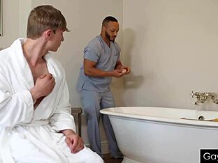 Darron's steamy bathtub cock massage