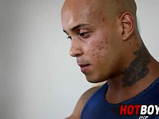 Gay video features young stud giving oral