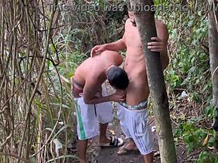 Ronny's big cock outdoor adventure